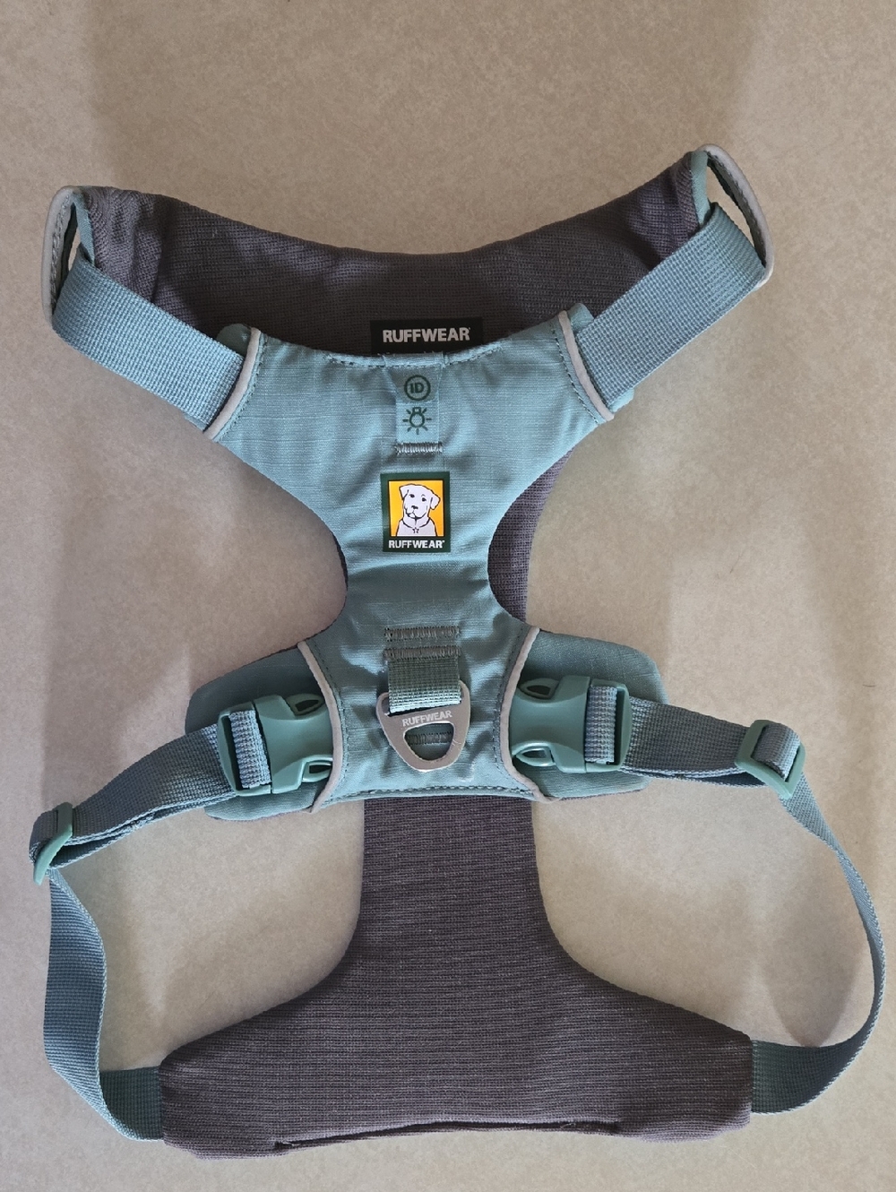 Ruffwear Over The Head Adjustable Medium Teal Utility Dog Harness